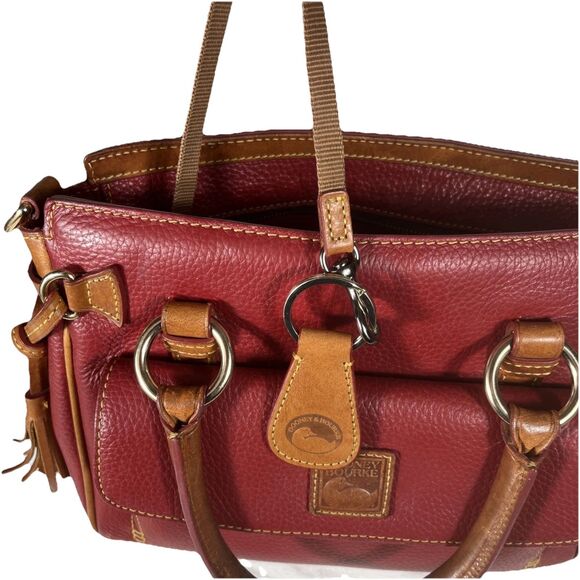 Dooney & Bourke Vintage AWL Satchel Leather Bag w/ Matching Coin Purse – Chestnu - Picture 12 of 16